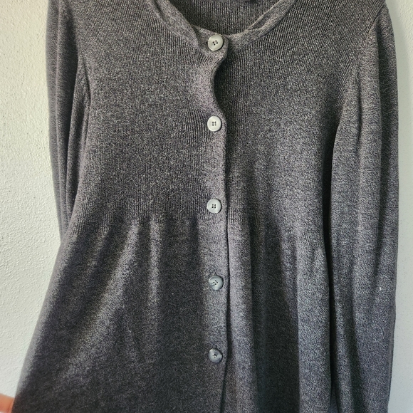 Daisy Fuentes Long-Sleeve Button-Up Sweater - Picture 4 of 8